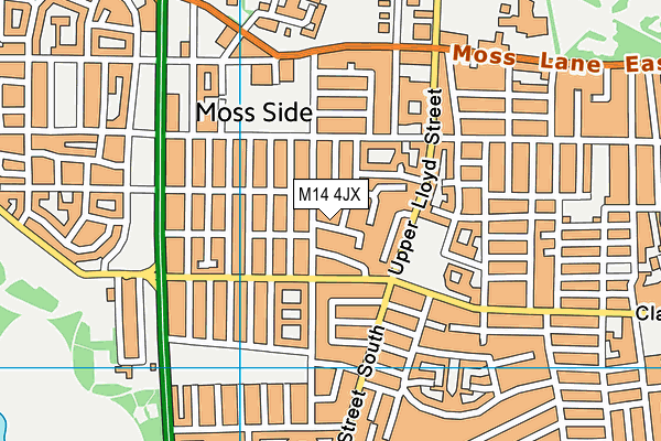 M14 4JX map - OS VectorMap District (Ordnance Survey) M14 4JX map - OS VectorMap District (Ordnance Survey)
