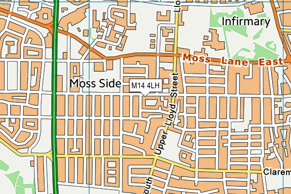 M14 4LH map - OS VectorMap District (Ordnance Survey) M14 4LH map - OS VectorMap District (Ordnance Survey)