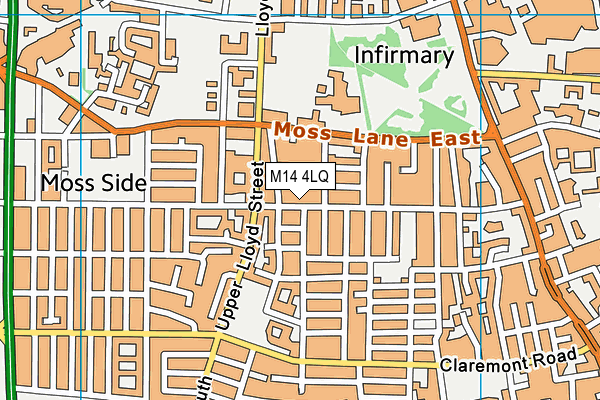 M14 4LQ map - OS VectorMap District (Ordnance Survey) M14 4LQ map - OS VectorMap District (Ordnance Survey)