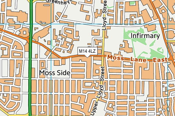 M14 4LZ map - OS VectorMap District (Ordnance Survey) M14 4LZ map - OS VectorMap District (Ordnance Survey)