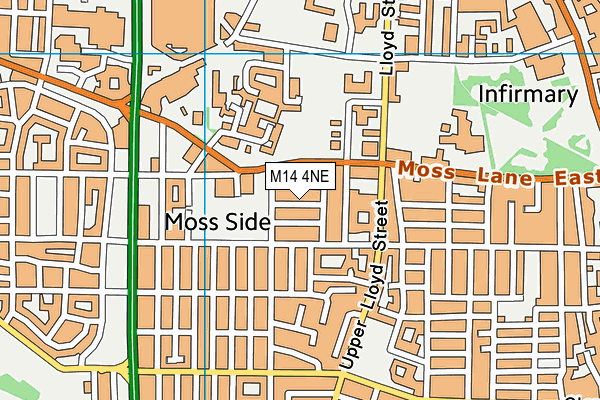 M14 4NE map - OS VectorMap District (Ordnance Survey) M14 4NE map - OS VectorMap District (Ordnance Survey)