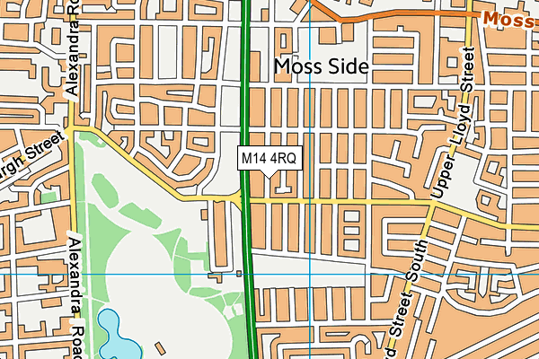 M14 4RQ map - OS VectorMap District (Ordnance Survey) M14 4RQ map - OS VectorMap District (Ordnance Survey)