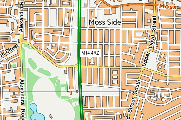 M14 4RZ map - OS VectorMap District (Ordnance Survey) M14 4RZ map - OS VectorMap District (Ordnance Survey)