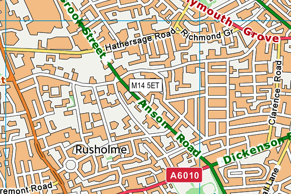 M14 5ET map - OS VectorMap District (Ordnance Survey) M14 5ET map - OS VectorMap District (Ordnance Survey)