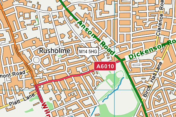 M14 5HG map - OS VectorMap District (Ordnance Survey) M14 5HG map - OS VectorMap District (Ordnance Survey)