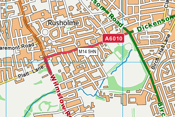 M14 5HN map - OS VectorMap District (Ordnance Survey) M14 5HN map - OS VectorMap District (Ordnance Survey)