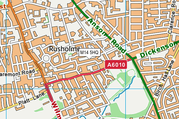 M14 5HQ map - OS VectorMap District (Ordnance Survey) M14 5HQ map - OS VectorMap District (Ordnance Survey)