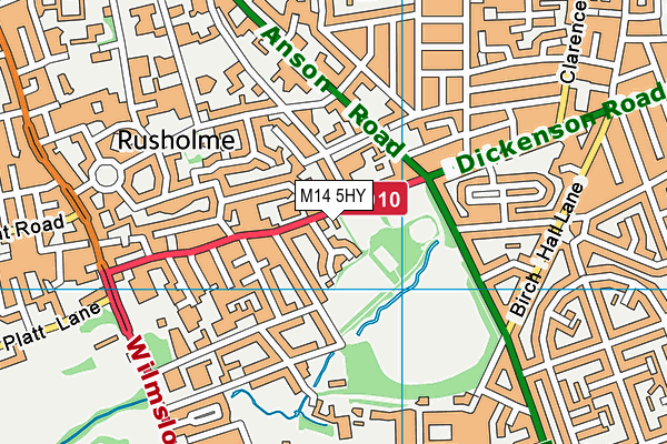 M14 5HY map - OS VectorMap District (Ordnance Survey) M14 5HY map - OS VectorMap District (Ordnance Survey)