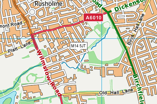 M14 5JT map - OS VectorMap District (Ordnance Survey) M14 5JT map - OS VectorMap District (Ordnance Survey)