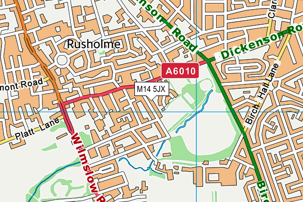 M14 5JX map - OS VectorMap District (Ordnance Survey) M14 5JX map - OS VectorMap District (Ordnance Survey)