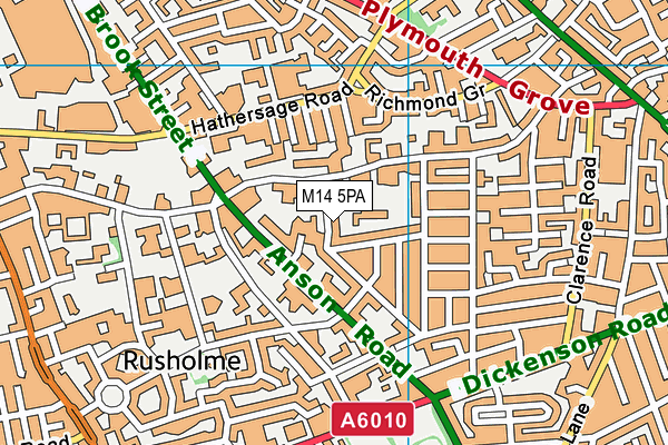 M14 5PA map - OS VectorMap District (Ordnance Survey) M14 5PA map - OS VectorMap District (Ordnance Survey)