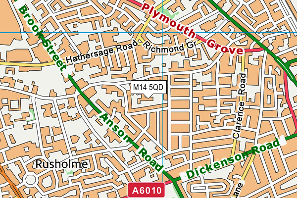 M14 5QD map - OS VectorMap District (Ordnance Survey) M14 5QD map - OS VectorMap District (Ordnance Survey)
