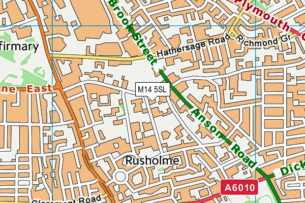 M14 5SL map - OS VectorMap District (Ordnance Survey) M14 5SL map - OS VectorMap District (Ordnance Survey)