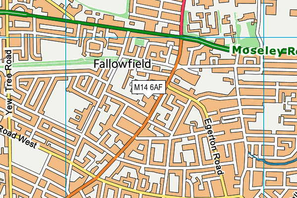 M14 6AF map - OS VectorMap District (Ordnance Survey) M14 6AF map - OS VectorMap District (Ordnance Survey)