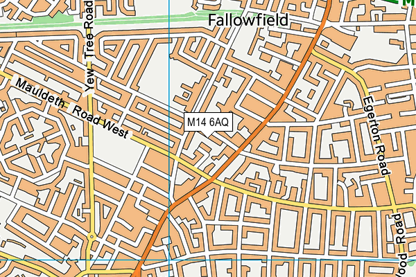 M14 6AQ map - OS VectorMap District (Ordnance Survey) M14 6AQ map - OS VectorMap District (Ordnance Survey)