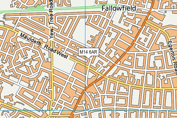 M14 6AR map - OS VectorMap District (Ordnance Survey) M14 6AR map - OS VectorMap District (Ordnance Survey)