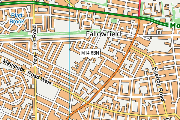 M14 6BN map - OS VectorMap District (Ordnance Survey) M14 6BN map - OS VectorMap District (Ordnance Survey)