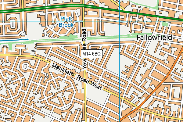 M14 6BQ map - OS VectorMap District (Ordnance Survey) M14 6BQ map - OS VectorMap District (Ordnance Survey)