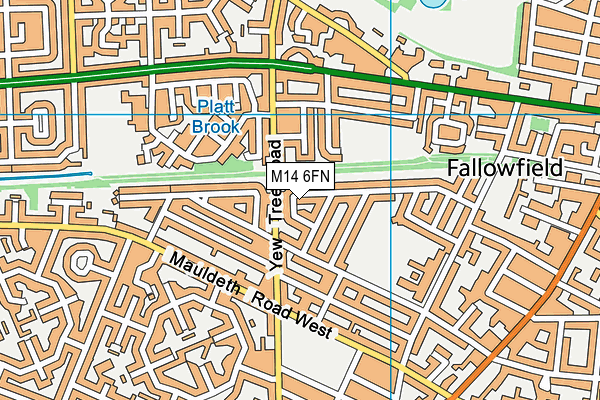 M14 6FN map - OS VectorMap District (Ordnance Survey) M14 6FN map - OS VectorMap District (Ordnance Survey)