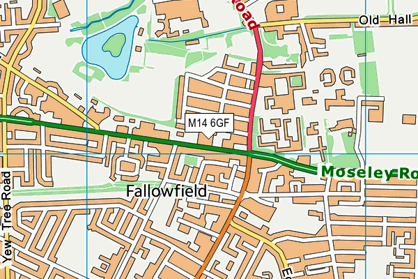 M14 6GF map - OS VectorMap District (Ordnance Survey) M14 6GF map - OS VectorMap District (Ordnance Survey)