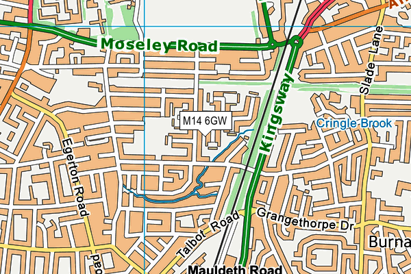 M14 6GW map - OS VectorMap District (Ordnance Survey) M14 6GW map - OS VectorMap District (Ordnance Survey)