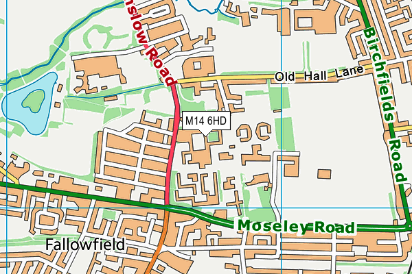 M14 6HD map - OS VectorMap District (Ordnance Survey) M14 6HD map - OS VectorMap District (Ordnance Survey)
