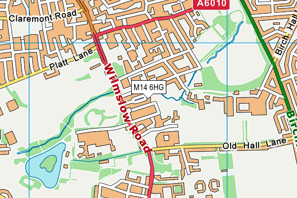 M14 6HG map - OS VectorMap District (Ordnance Survey) M14 6HG map - OS VectorMap District (Ordnance Survey)