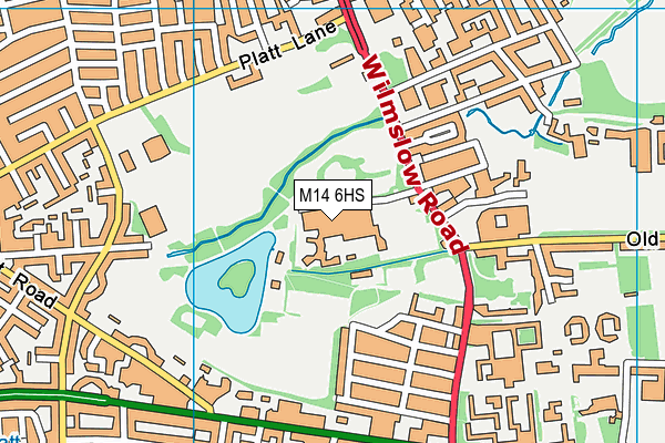 M14 6HS map - OS VectorMap District (Ordnance Survey) M14 6HS map - OS VectorMap District (Ordnance Survey)