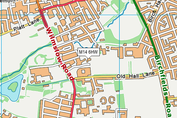 M14 6HW map - OS VectorMap District (Ordnance Survey) M14 6HW map - OS VectorMap District (Ordnance Survey)
