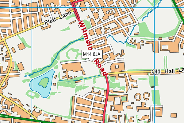 M14 6JA map - OS VectorMap District (Ordnance Survey) M14 6JA map - OS VectorMap District (Ordnance Survey)