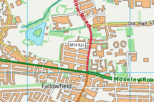 M14 6JJ map - OS VectorMap District (Ordnance Survey) M14 6JJ map - OS VectorMap District (Ordnance Survey)