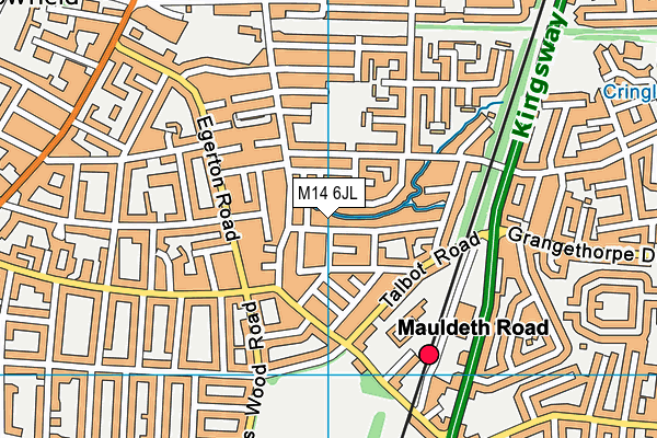 M14 6JL map - OS VectorMap District (Ordnance Survey) M14 6JL map - OS VectorMap District (Ordnance Survey)