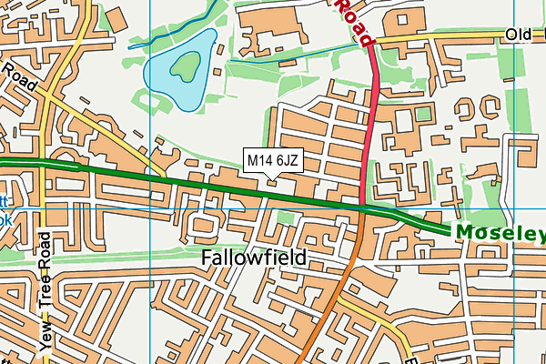 M14 6JZ map - OS VectorMap District (Ordnance Survey) M14 6JZ map - OS VectorMap District (Ordnance Survey)