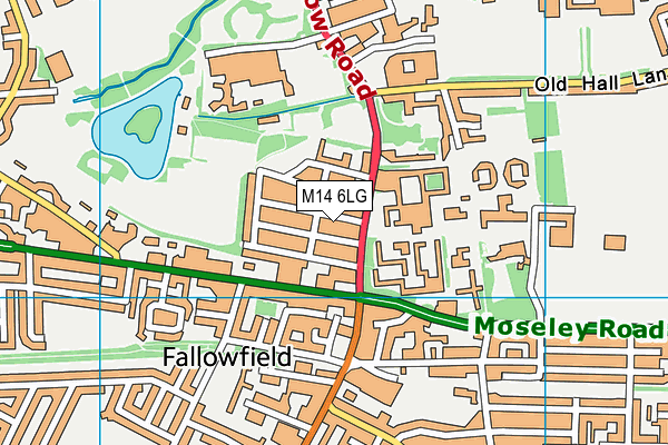 M14 6LG map - OS VectorMap District (Ordnance Survey) M14 6LG map - OS VectorMap District (Ordnance Survey)