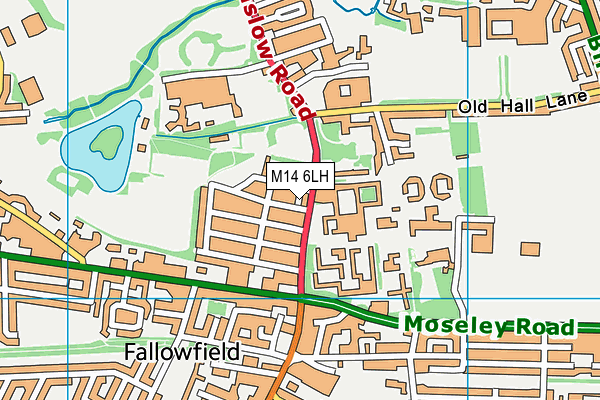 M14 6LH map - OS VectorMap District (Ordnance Survey) M14 6LH map - OS VectorMap District (Ordnance Survey)