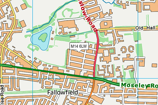 M14 6LW map - OS VectorMap District (Ordnance Survey) M14 6LW map - OS VectorMap District (Ordnance Survey)