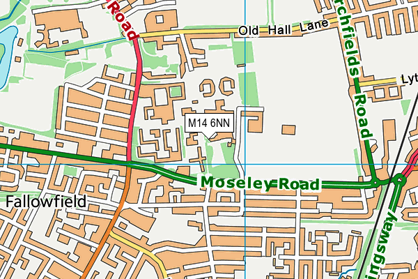 M14 6NN map - OS VectorMap District (Ordnance Survey) M14 6NN map - OS VectorMap District (Ordnance Survey)