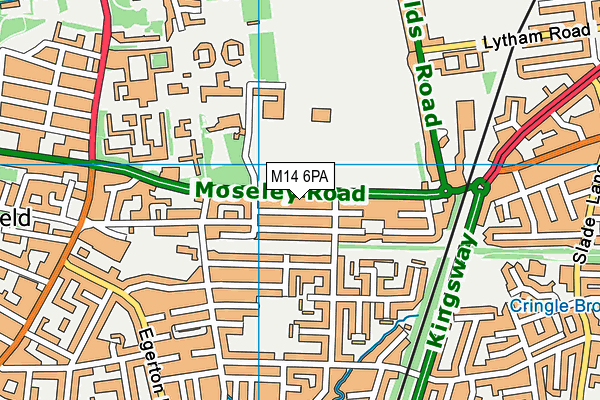 M14 6PA map - OS VectorMap District (Ordnance Survey) M14 6PA map - OS VectorMap District (Ordnance Survey)