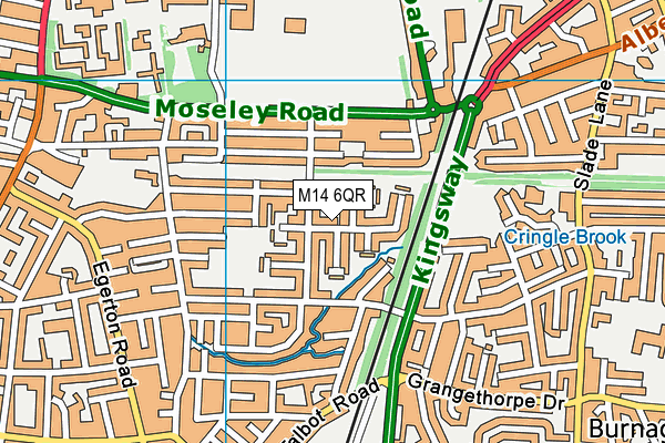 M14 6QR map - OS VectorMap District (Ordnance Survey) M14 6QR map - OS VectorMap District (Ordnance Survey)