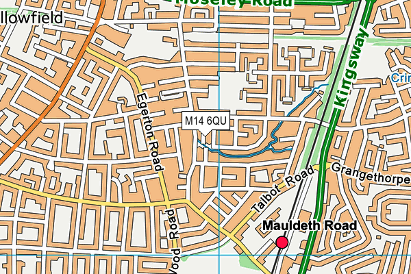 M14 6QU map - OS VectorMap District (Ordnance Survey) M14 6QU map - OS VectorMap District (Ordnance Survey)