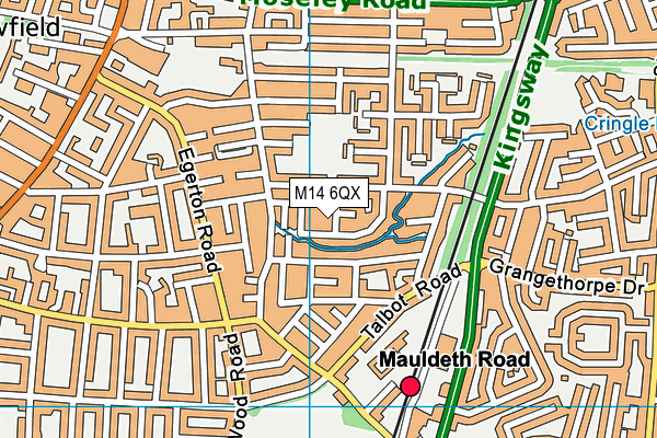 M14 6QX map - OS VectorMap District (Ordnance Survey) M14 6QX map - OS VectorMap District (Ordnance Survey)