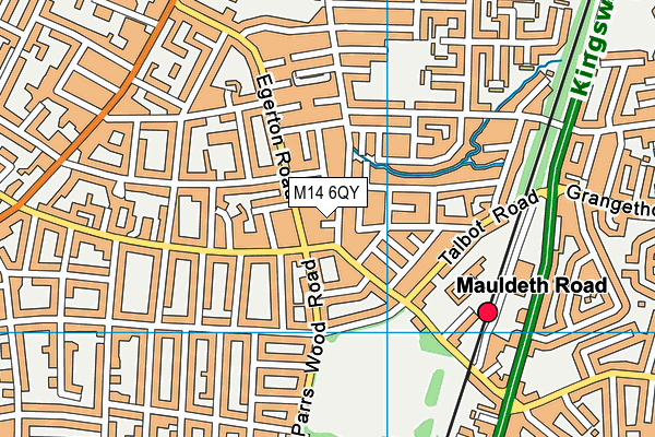 M14 6QY map - OS VectorMap District (Ordnance Survey) M14 6QY map - OS VectorMap District (Ordnance Survey)