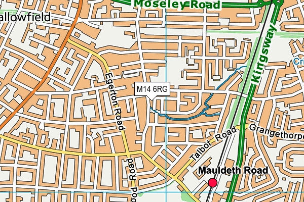M14 6RG map - OS VectorMap District (Ordnance Survey) M14 6RG map - OS VectorMap District (Ordnance Survey)
