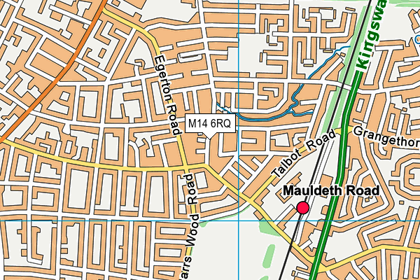 M14 6RQ map - OS VectorMap District (Ordnance Survey) M14 6RQ map - OS VectorMap District (Ordnance Survey)