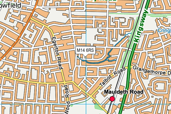 M14 6RS map - OS VectorMap District (Ordnance Survey) M14 6RS map - OS VectorMap District (Ordnance Survey)
