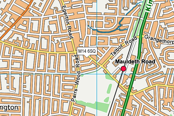 M14 6SQ map - OS VectorMap District (Ordnance Survey) M14 6SQ map - OS VectorMap District (Ordnance Survey)