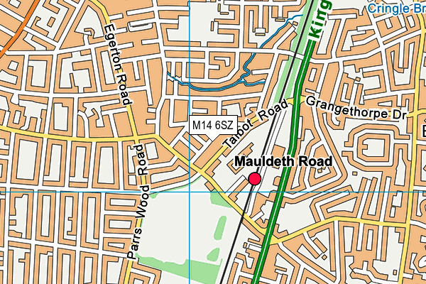 M14 6SZ map - OS VectorMap District (Ordnance Survey) M14 6SZ map - OS VectorMap District (Ordnance Survey)
