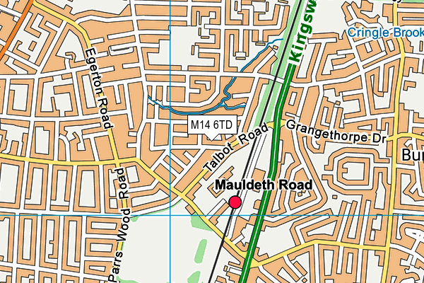 M14 6TD map - OS VectorMap District (Ordnance Survey) M14 6TD map - OS VectorMap District (Ordnance Survey)