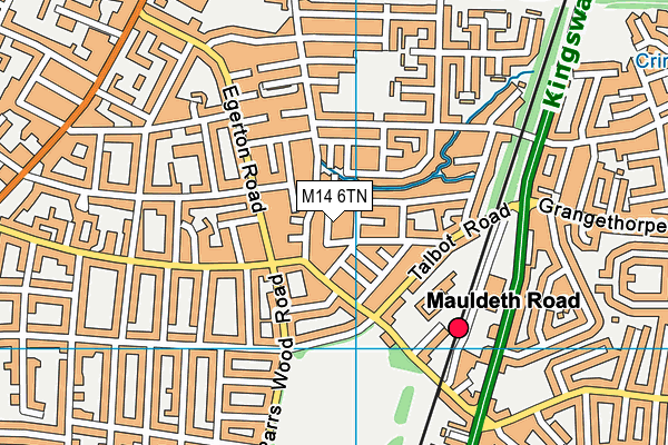 M14 6TN map - OS VectorMap District (Ordnance Survey) M14 6TN map - OS VectorMap District (Ordnance Survey)