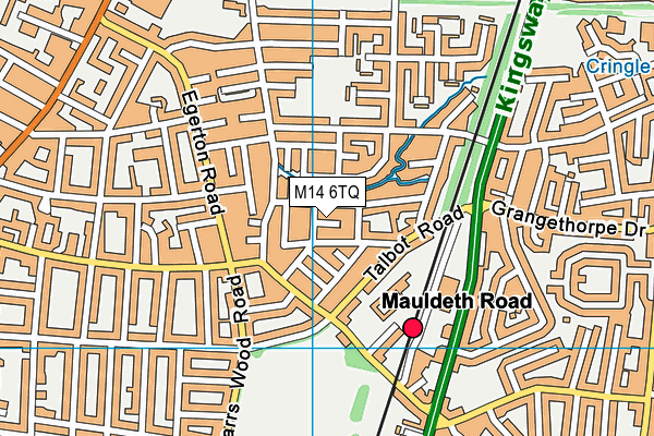 M14 6TQ map - OS VectorMap District (Ordnance Survey) M14 6TQ map - OS VectorMap District (Ordnance Survey)